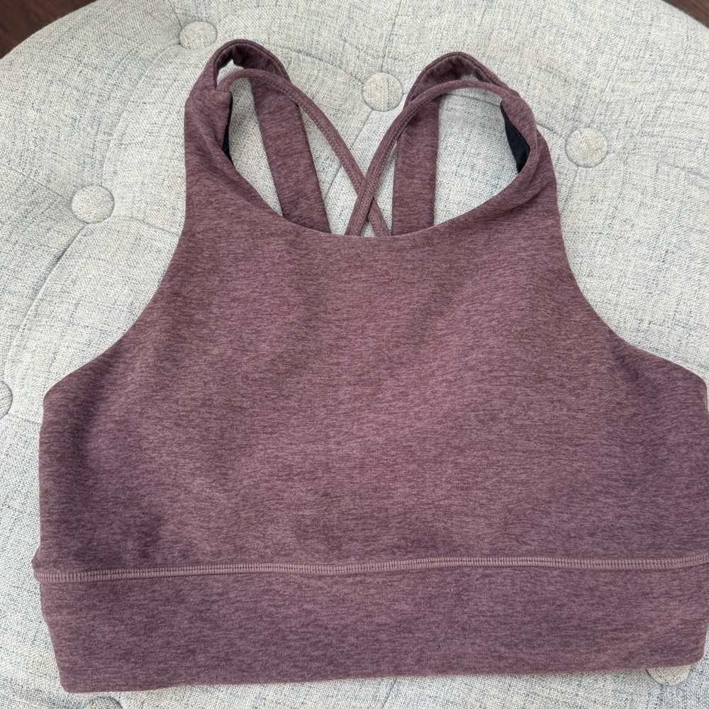 Vuori Elevation Long Sports Bra Plum Purple Brown Small💎EUC Retail $64 - Picture 5 of 6
